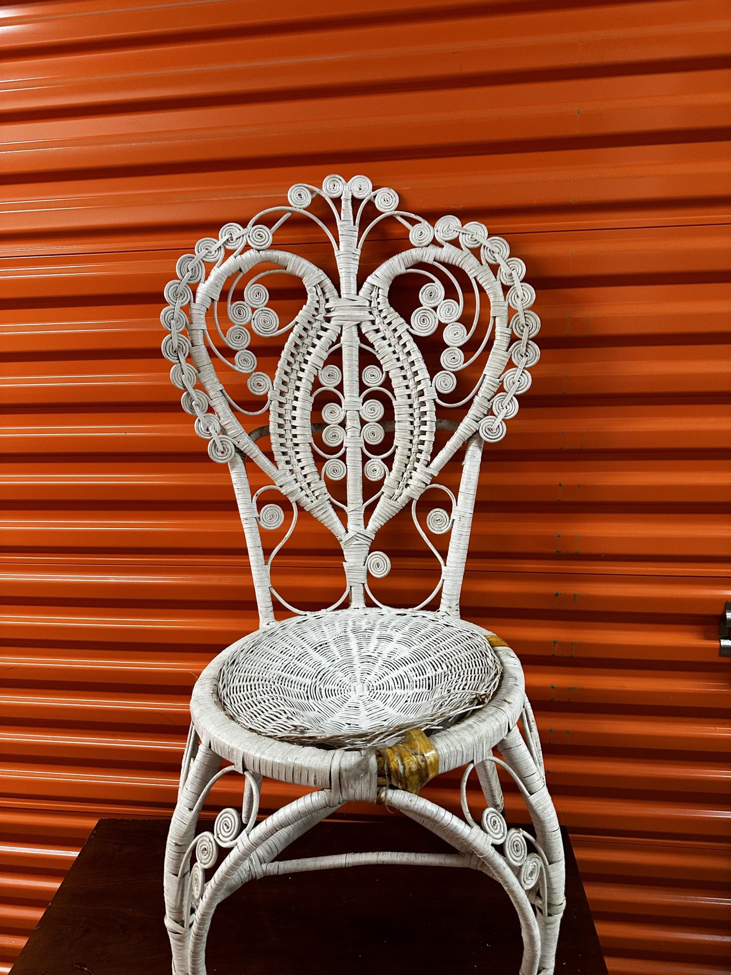 Original Antique Victorian Wicker Peacock Chair