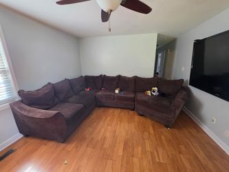 Large brown sectional
