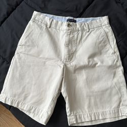 Banana Republic Cream Flat Front Shorts Size 32