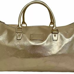 Michael Kors MK Jet Set Travel Gold Large Weekender Bag Duffle Bag Shoulder Bag