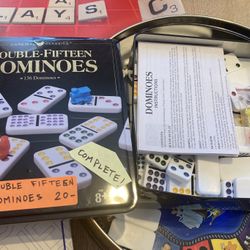 Double Fifteen 15 Dominoes Mexican Train Table Game Dominos Huge Set