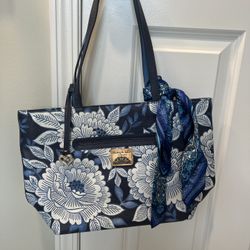 Brighton Zarina Scarf Tote Indigo