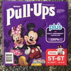 Huggies Pull Ups Size 5-6t/84 Diapers Boys/Girls