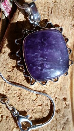 Genuine Amethyst Pendant Necklace
