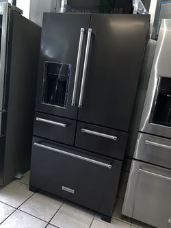 5 DOOR BLACK STAINLESS STEEL FRIDGE