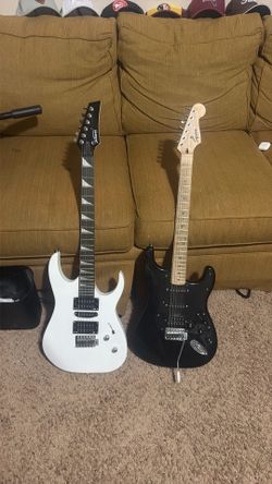Squier sonic strat and glarry guitar