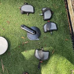 Spare pedals for exercise bike