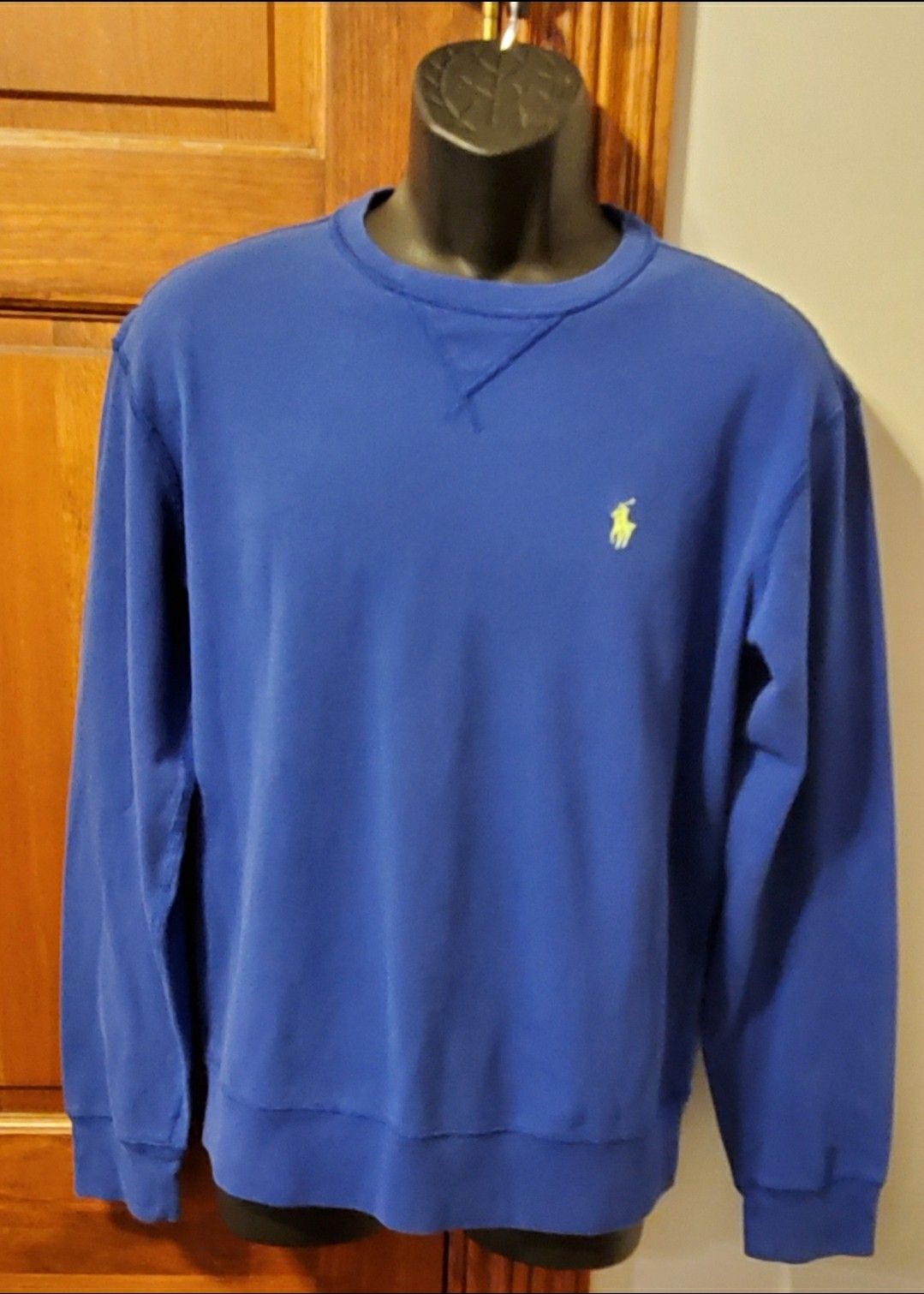 Ralph Lauren Crewneck Solid Blue Long Sleeve Shirt