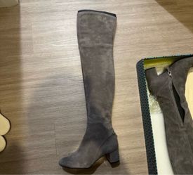 Tory Burch grey suede  boots