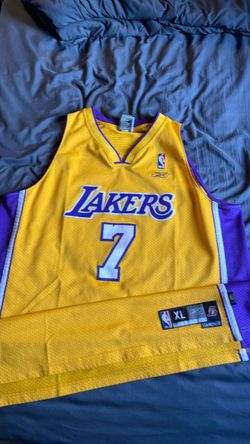 Vintage Reebok LA Lakers #7 Lamar Odom NBA Basketball Jersey Size XL USED