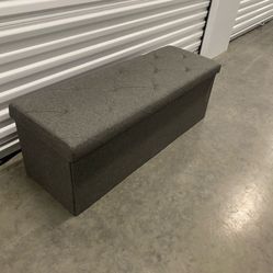 43in Foldable Storage Ottoman Bench