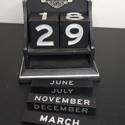 Harley Davidson Calendar Black Silver Perpetual Block Hallmark 2003 Vintage