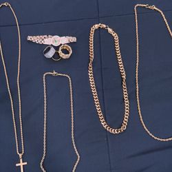 Gold Chains Set (fake But Clean)