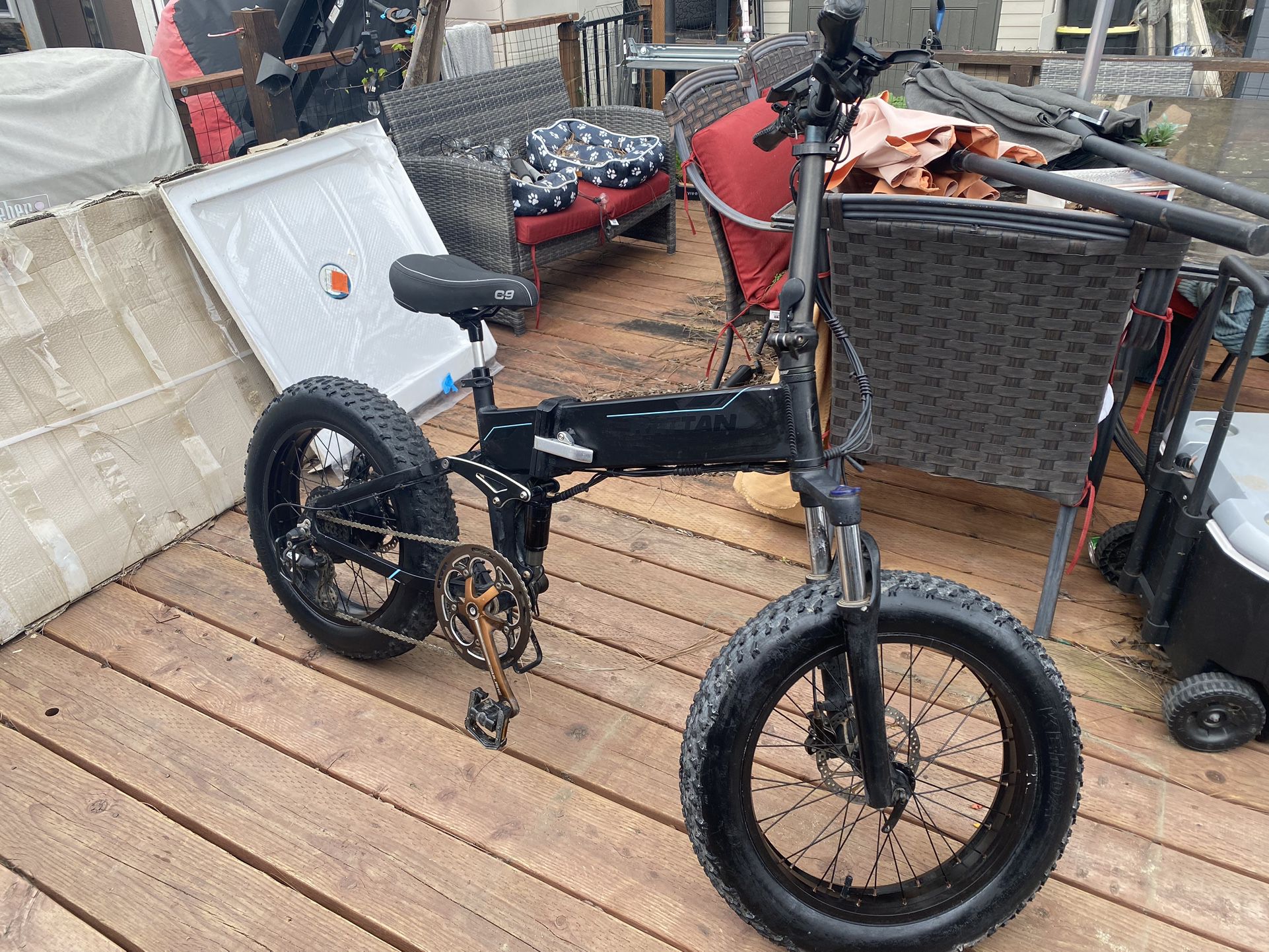 Rattan Folding E-bike $400