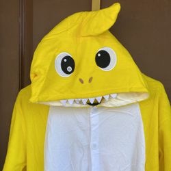 Yellow Baby Shark Pajamas Jumpsuit M