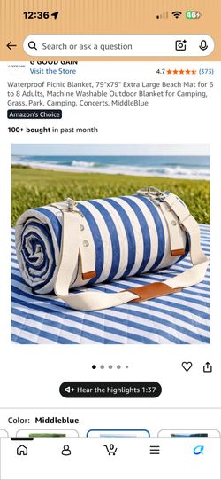 GOOD GAIN Waterproof Picnic Blanket