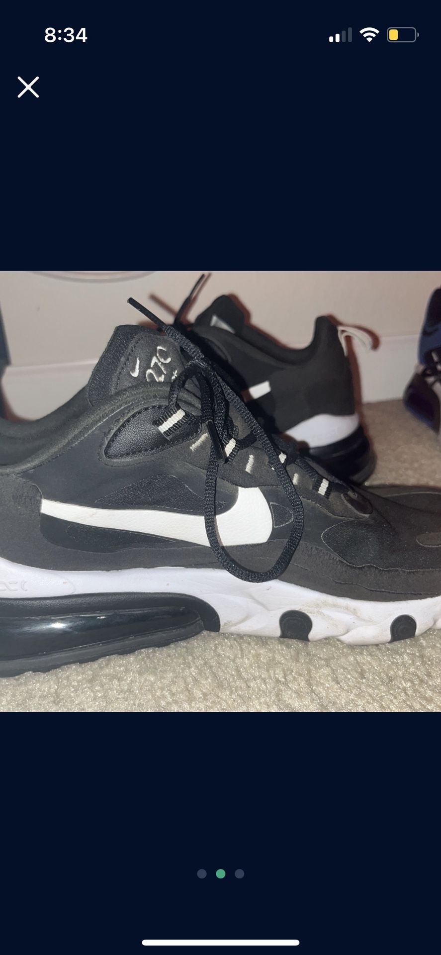 BLACK AIRMAX 270 REACTS