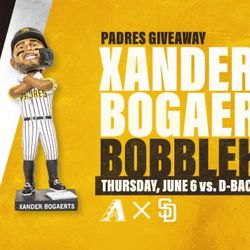 Padres Tickets Xander Bogaerts Bobblehead Giveaway 1-2-3-4-5-6-7 Tickets