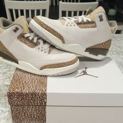 100% AUTHENTIC Men's Nike Air Jordan III 3 Palomino size 10 NEW IN BOX $225