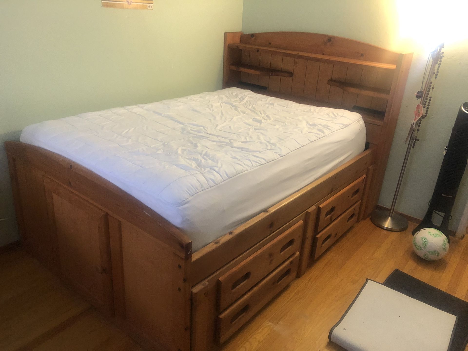 Full Wooden Bed Frame (OBO)