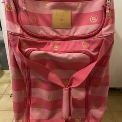 Pink Rolling Luggage Bag