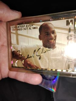 Michael Jordan signed Greatest Basketball player Great Condition Very Clean