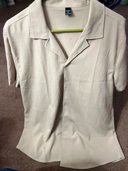 Manfinity Homme Men's Textured Short-Sleeve Button-Up Shirt Size XL