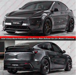 25-26 Tesla Model Y Yofer Gloss Black Front Lip + Side Skirt + Rear Diffuser