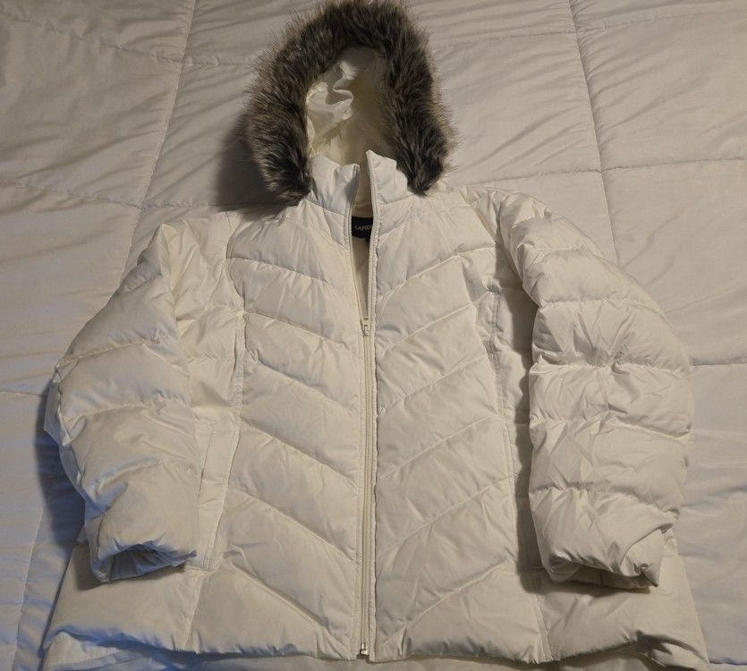 Land's End Ladies Plus Size/ 1X, Down Filled Winter Jacket. New Without Tags