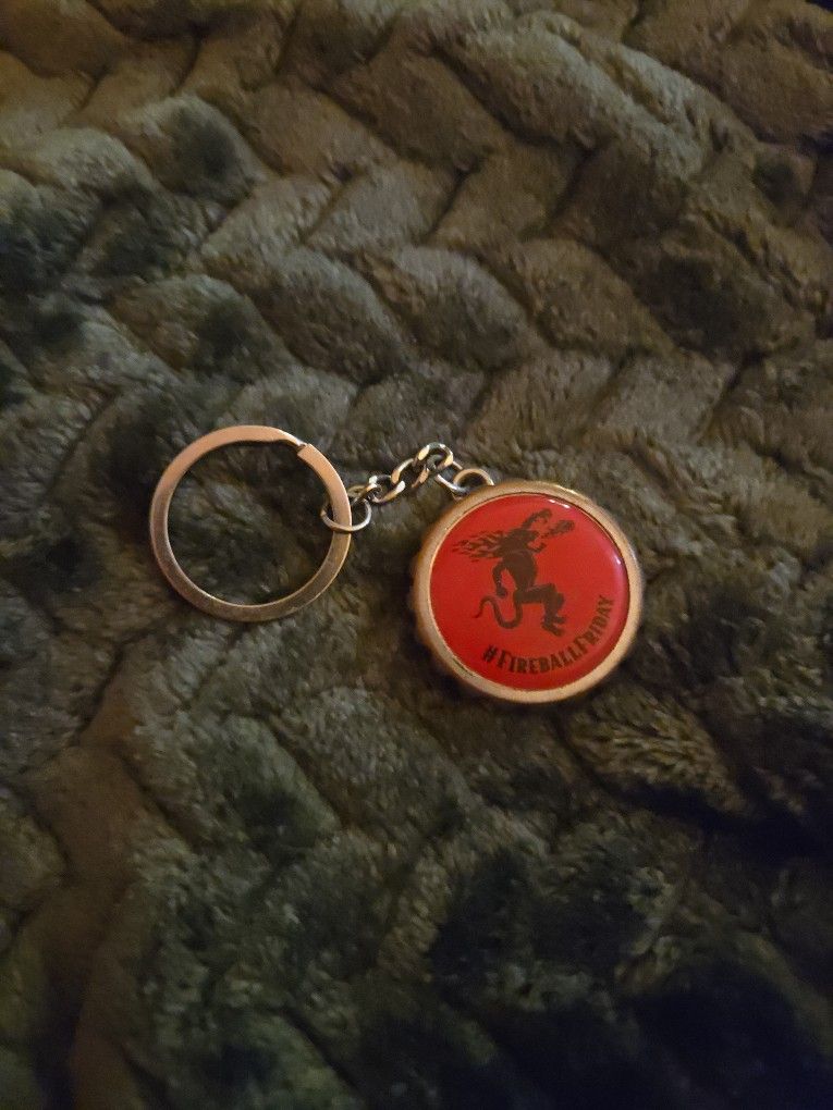 Fireball Keychain Bottle Opener
