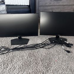 Pair Of Matching 22 Inch Dell monitors