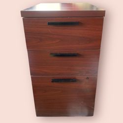 3-Drawer Wood Filing Cabinet