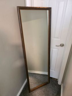 Full body mirror wooden frame