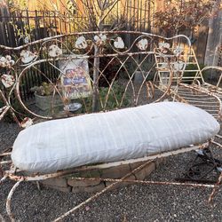 Wrought iron sofa with or without cushion