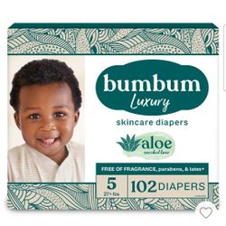 Bumbum Baby Diapers Size 5 (102 Pampers Count) / Pañales Para Bebes Talla 5 (102 Pañales) 
