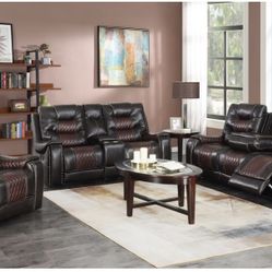 SOFA, LOVESEAT, AND CHAIR RECLINER LEATHER