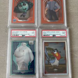 2023 2024 Topps Chrome 100 Disney Psa Slabs 9