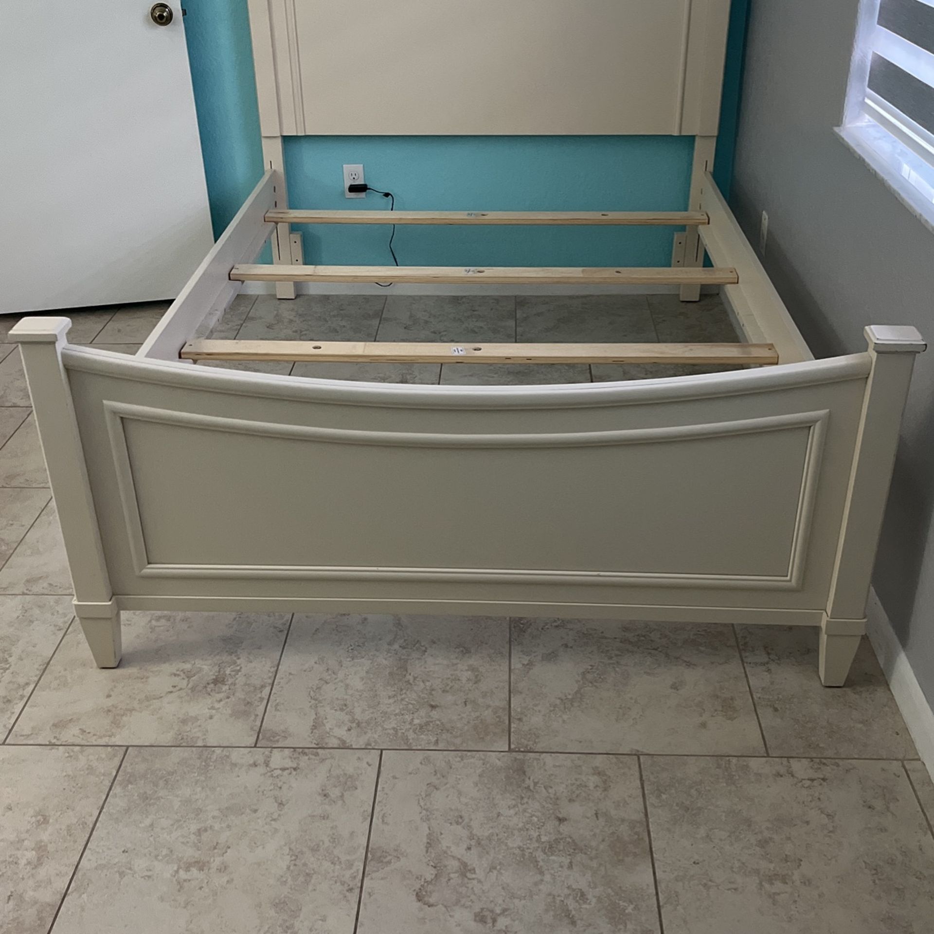 Full Bed Ivory Frame