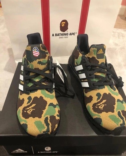 Adidas Ultra Boost 4.0 x Bape. Size 10. New. Never Worn.