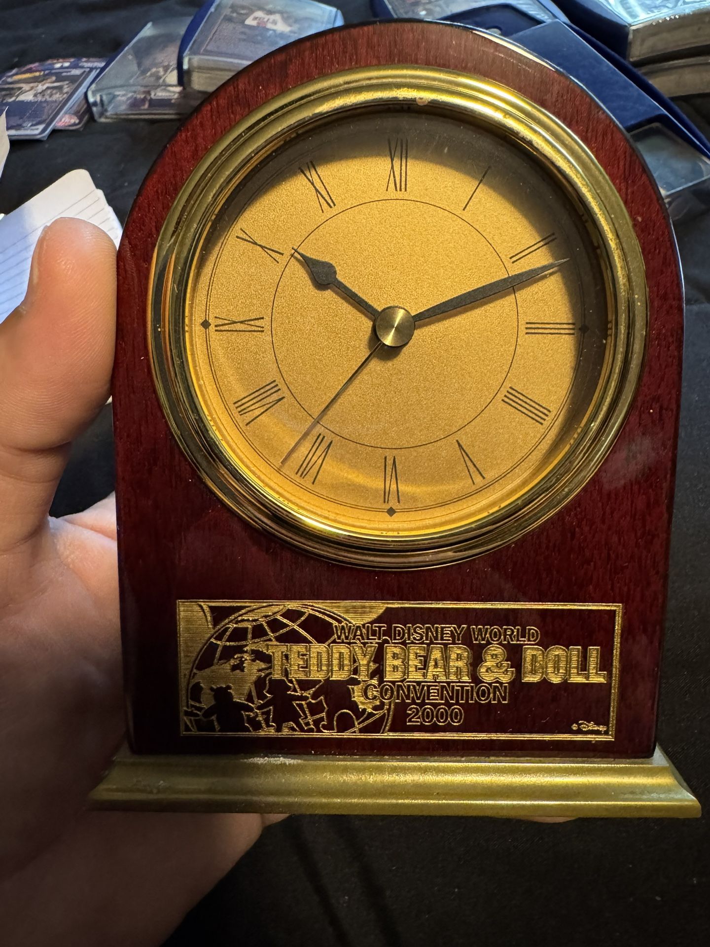 Vintage Disney Teddy Bear & Doll 2000 Desk Clock