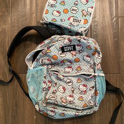 Hello Kitty Backpack & Lunch Pale