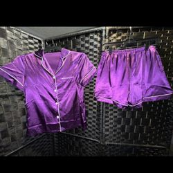 Brand New Women’s Size (Small) Purple Satin Pajama Set 