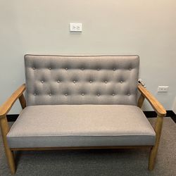 Grey Fabric Upholstered Wooden Lounge  Sofa $100
