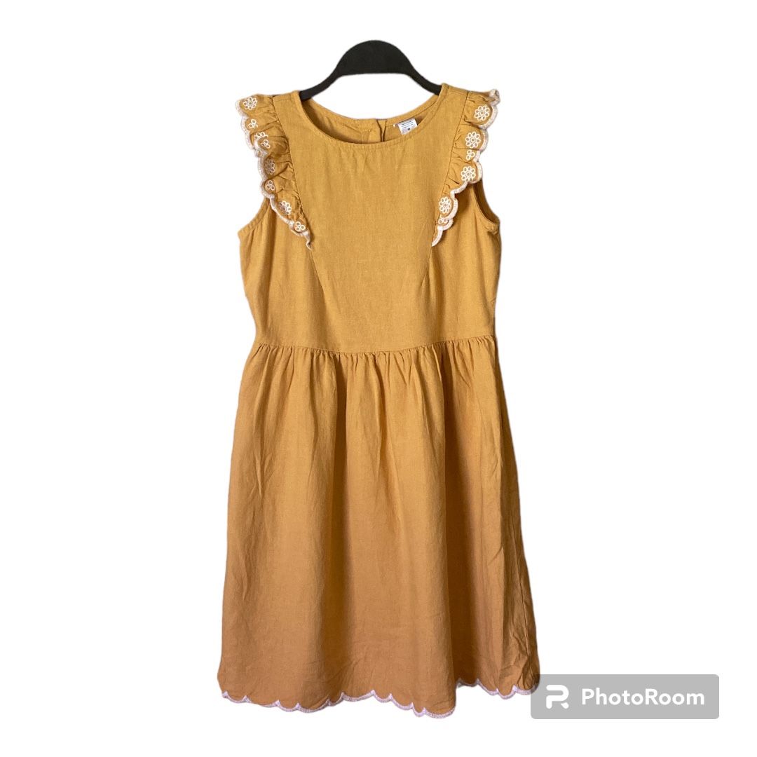 Girl Size 10 Carter’s Yellow Mustard  Short Sleeve Dress 