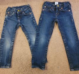 True religion jeans size 4 and 5T small kids
