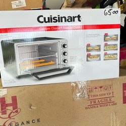 Cuisinart Custom Classic Toaster Oven Broiler, 1800 Watt Countertop Toaster Oven to Bake, Broil, and Toast, Non-Stick Interior, Consistent Toast Contr