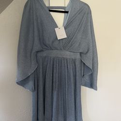 Blue shimmer dress