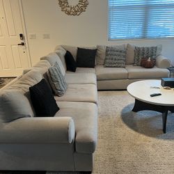 Living Spaces Grey Sectional 