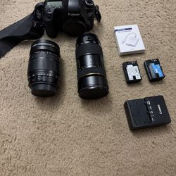 Canon 6D Mark I /w  2 Lenses, Batteries And Charger
