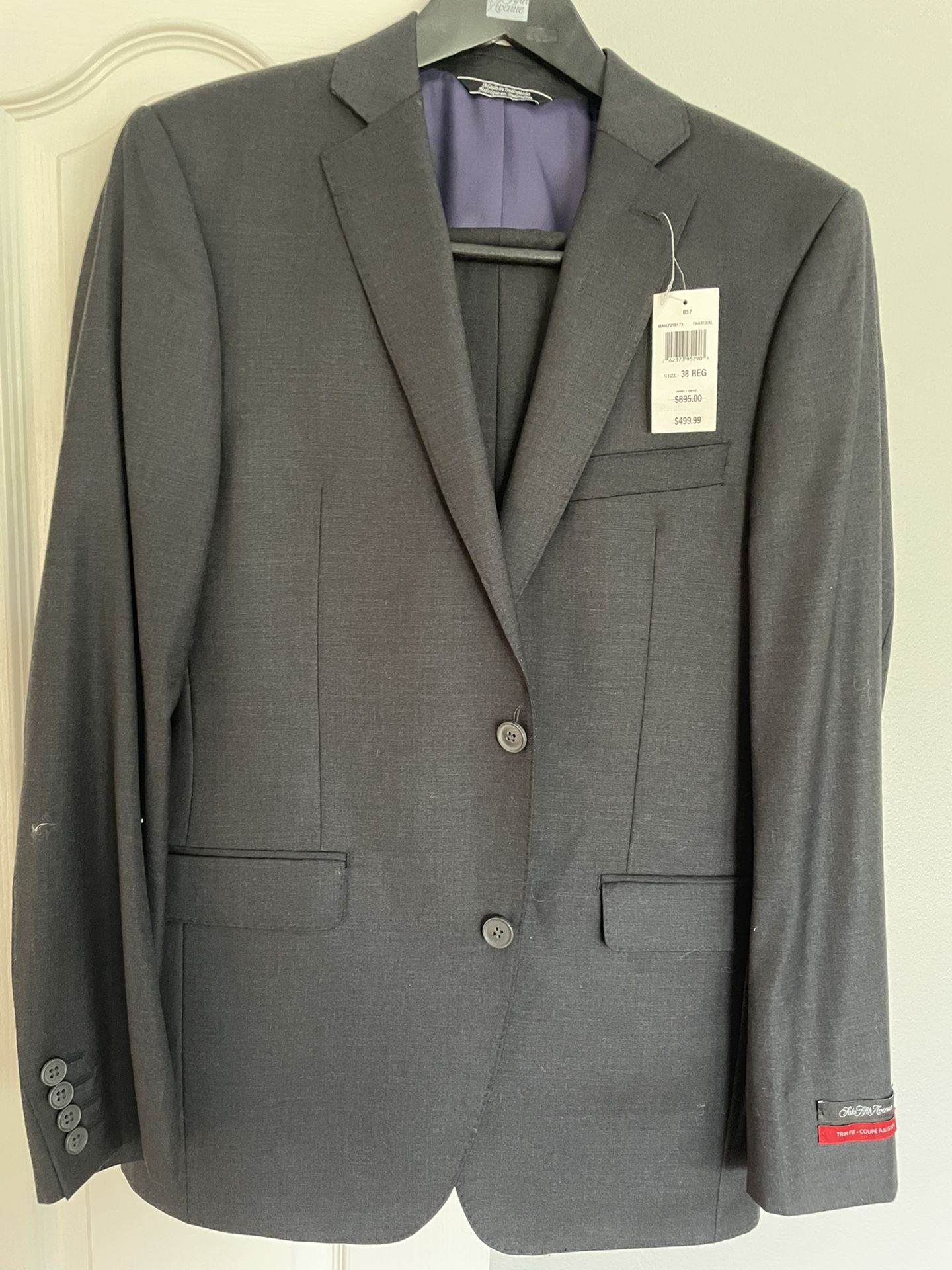 Saks Fifth Avenue - Brand New With tags 38R 33R - Charcoal